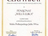 Certyfikat dla Łuki